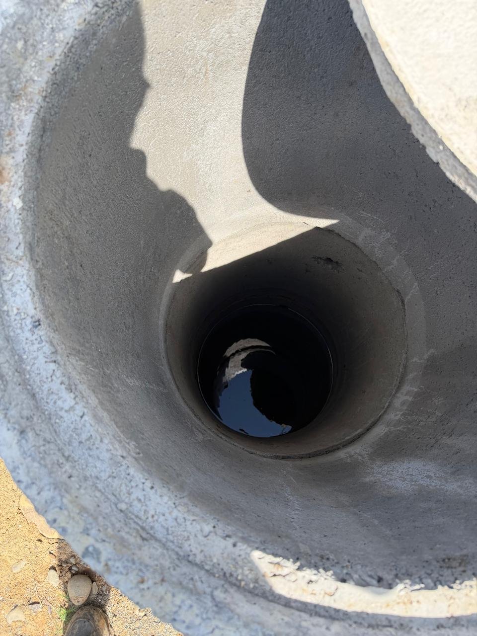 Real drilled well casing in Costa Rica
