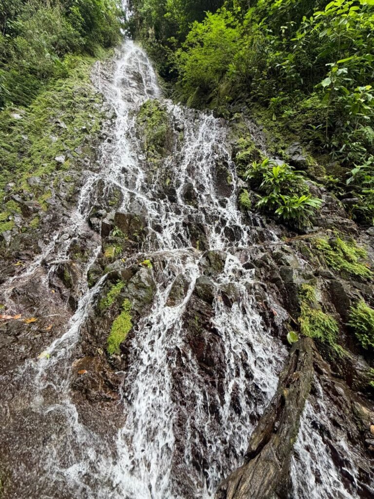 Waterfall on a Costa Rican watershed studied for a hydrological analysis